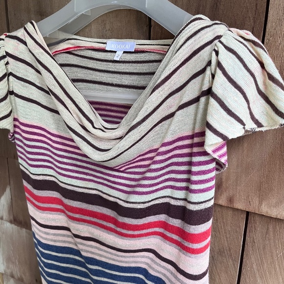 🇦🇺 T-shirt Cotton Linen Viscose Striped made in Italy 🇮🇹 - Picture 1 of 7